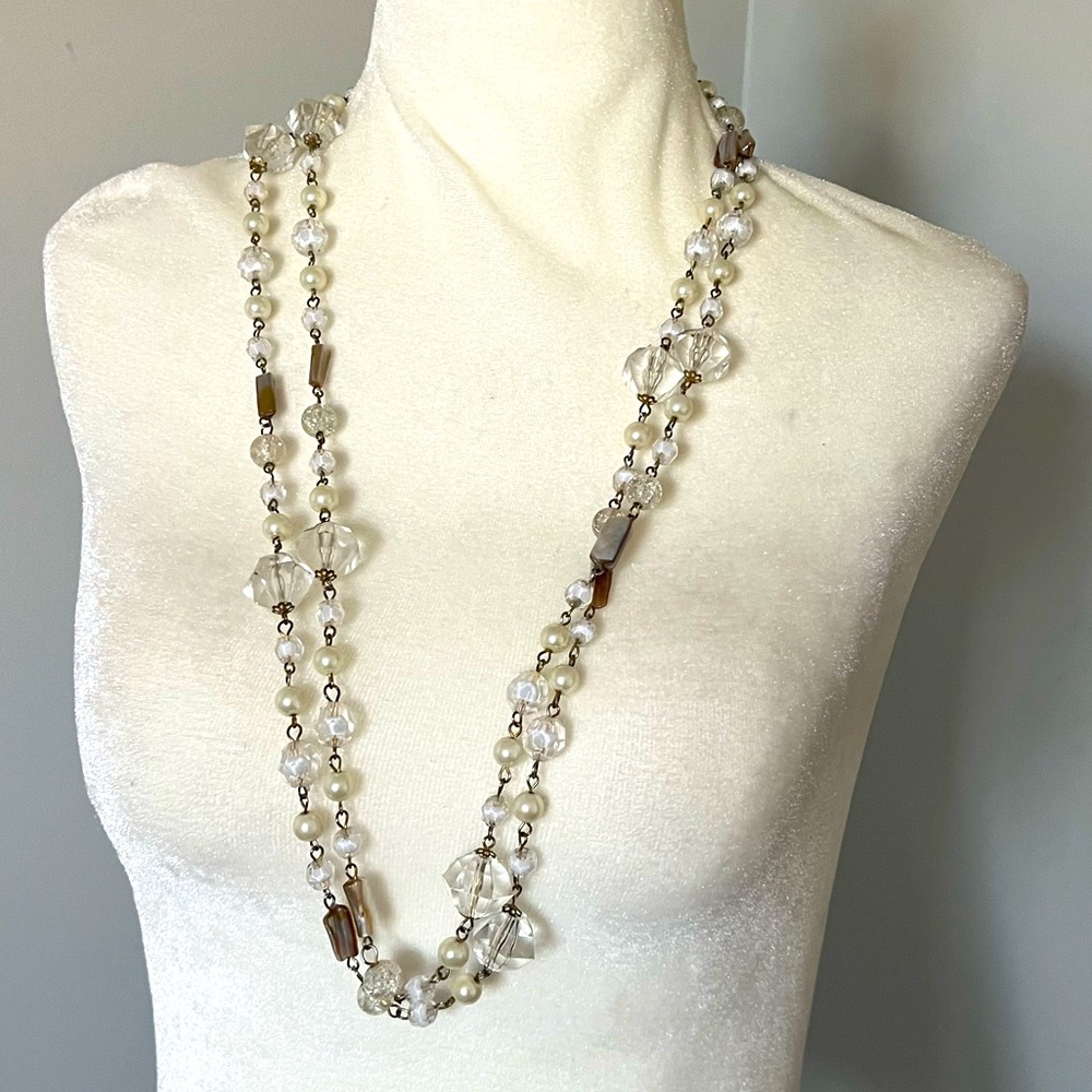 Clear beaded necklace